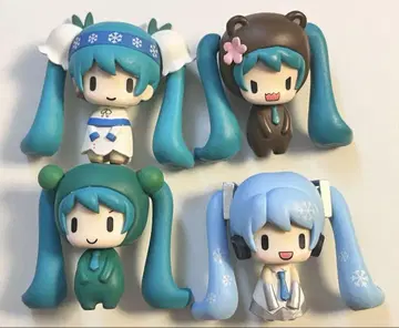 하츠네 미쿠 유키 미쿠 SNOWMIKU2015 레어 피규어 동물 가챠 곰
