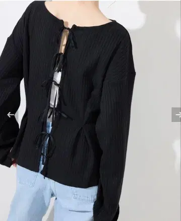 SLOBE IENA 리본 리브 가디건