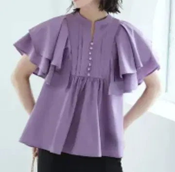 [새상품급] RUIRUEBOUTIQUE 레이어드 케이프 키넥 블라우스