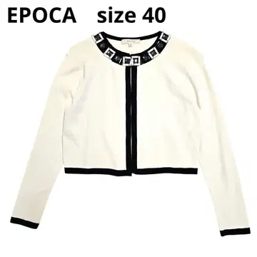 [EPOCA] 비쥬 배색 가디건 긴팔 40