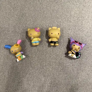 산리오 캐릭터즈 다 함께 바캉스 피규어 4개 세트