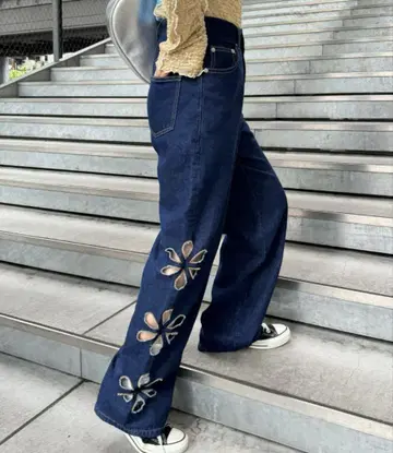 HELLO.SANFRANCISCO 데님 블루 플라워
