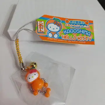 HELLO KITTY 가고시마 한정판 사쿠라지마 귤 버전 스트랩