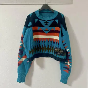 2019ss 사카이 x 펜들턴 니트 스웨터 긴팔 2 멀티 컬러