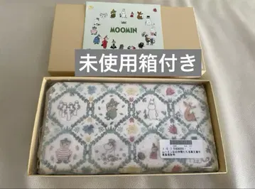 미사용 박스 포함 무민 아사쿠사 문고 소가죽 장지갑