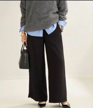 Plage Georgette Relax Wide 팬츠 블랙
