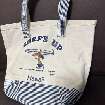 하와이 한정 SURF'S UP 일광화상 스누피 토트백