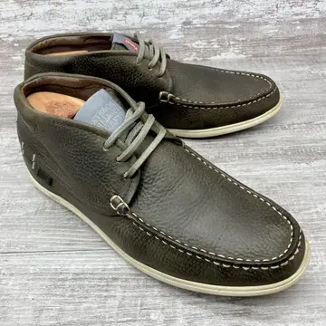 473 [레어] CAMPER 가죽 스니커즈 모카신풍 카키 25.0cm