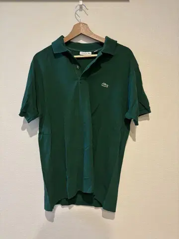 LACOSTE 다크 그린 피케 셔츠 M