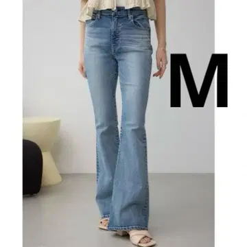 AZULby moussy 플레어 데님 블루 M