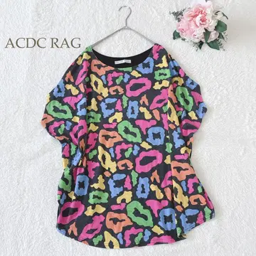 ACDC Rag 컬러풀 티셔츠 오버사이즈 하라주쿠 스타일 넉넉한 핏