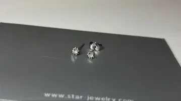 STAR JEWELRY 플라티나950 다이아몬드 귀걸이 ( 캐치 없음)