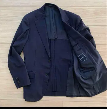 SHIPS CERRUTI 네이비 자켓 46 윈도우페인