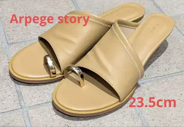 Arpege story 베이지 슬라이드 샌들 금속 반지