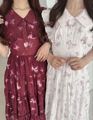 evelyn 오리지널 리본 무늬 OP