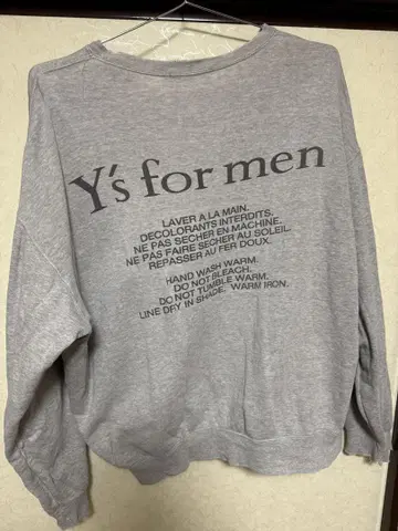 Y's for men 아카이브 그레이 맨투맨