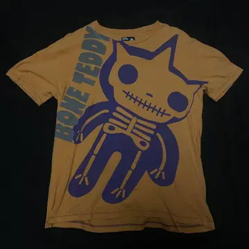 japanese label PPFM bone tedy 프린트 티