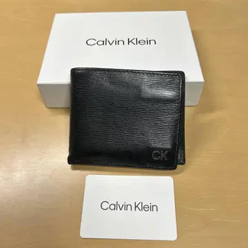 Calvin Klein 캘빈클라인 남성용 블랙 2단 접이식 지갑