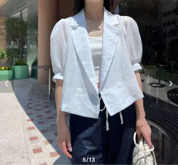 새상품 SHOWME 시어 쉬폰 블라우스 화이트