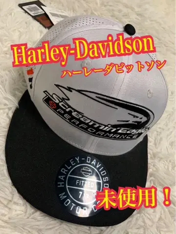 미사용! Harley-Davidson 캡 바이커 화이트 베이스 XL