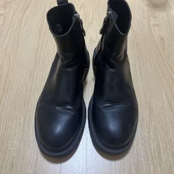 자라 사이드 지퍼 부츠 42 가죽