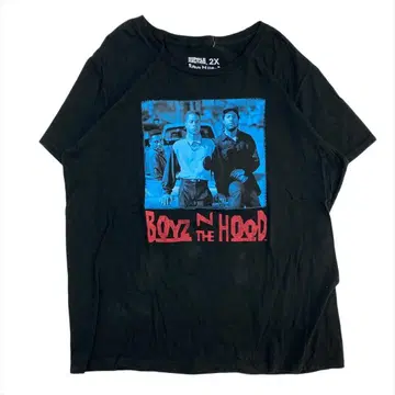 BOYZ N THE HOOD 티셔츠 반팔 구제 의류 남성용 XXL 블랙