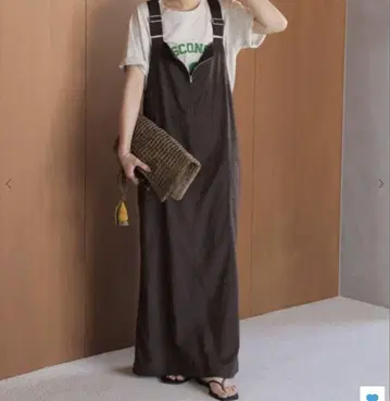 SLOBE IENA 아이라인 점퍼 스커트 그레이