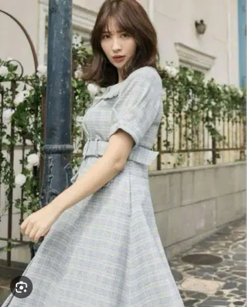 herlipto Classic Tweed Belted Dress M