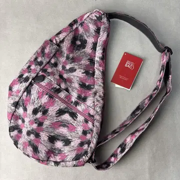 미사용급 HEALTHY BACK BAG 슬링백 올 패턴 핑크