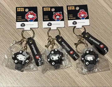 간사이 엑스포 회장 한정 블랙 먘먘 코스프레 키링 키티 마이멜로디 쿠로미