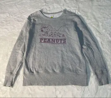 L LEE x 피넛 스누피 맨투맨 빈티지 그레이