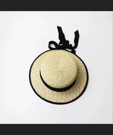 베리떼꾸르 veritecoeur 베이지 밀짚모자 블랙 리본 포함