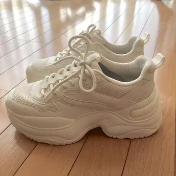 ZARA 자라 청키솔 스니커즈 39 통굽 메쉬
