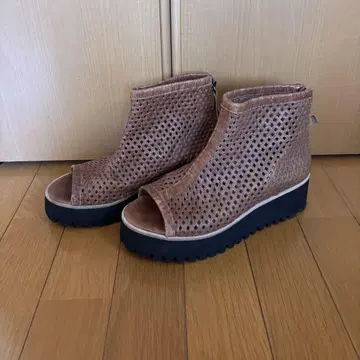 키다리 아저씨 부츠 샌들 통굽 메쉬 23.5cm
