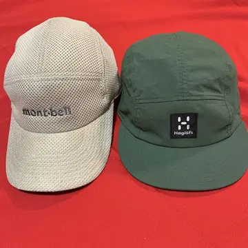 montbell 메쉬 캡 그레이 & haglofs 캡 그린 세트