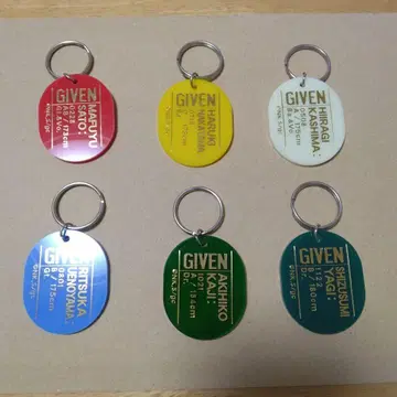 기븐 전시회 오벌 키링 6점