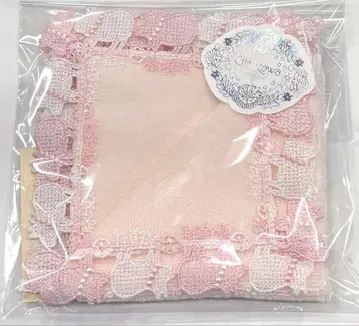 [미사용 새상품] 치카자와 레이스 손수건 돼지에게 진주 핑크