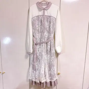 axes 레이스 절개 뷔스티에풍 원피스