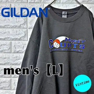 AA62 [GILDAN] 프린트 맨투맨 [남성용 L] 다크 그레이