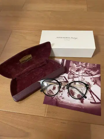미사용품 OLIVER PEOPLES 505 안경 케이스 박스 있음