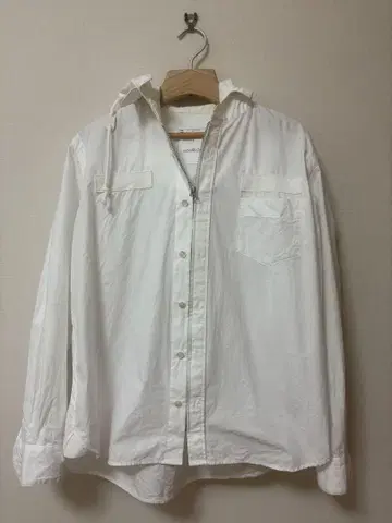 sacai 사카이 후드 셔츠 화이트 사이즈 1
