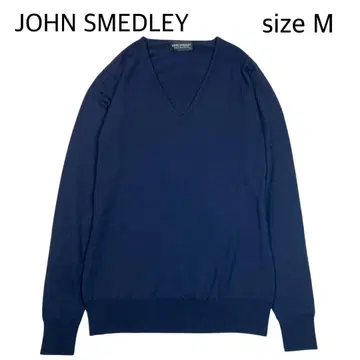 [ size M ] JOHN SMEDLEY V넥 니트 울 영국제