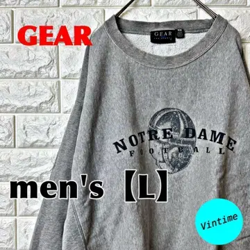 V51 [ GEAR ] 프린트 맨투맨 [ 남성용 L ] 그레이
