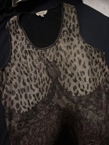 레오파드 탱크탑 y2k 그런지