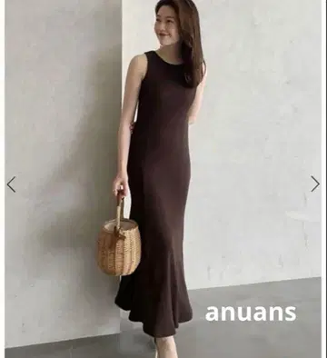 anuans 슬리브리스 롱 원피스
