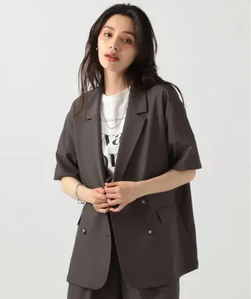 BAYFLOW 하프 슬리브 더블 재킷