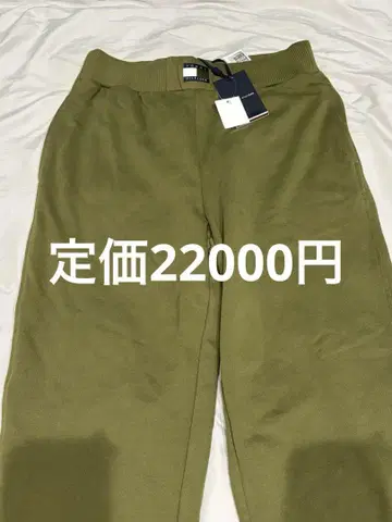 TOMMY HILFIGER 올리브 그린 리브 팬츠 택 포함 미사용 새상품