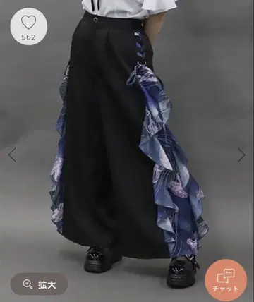 엑시즈팜 프릴 와이드 팬츠