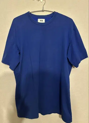 Y-3 크루넥 티셔츠 파랑