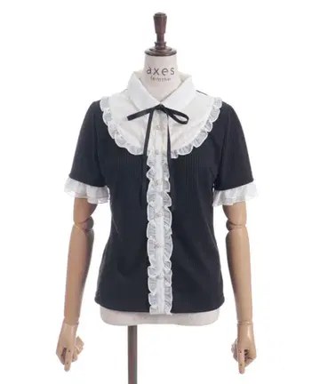 axes femme 엑시즈팜 카라 부착 블로킹 리브 PO 블랙